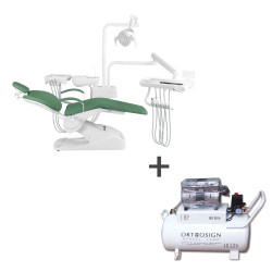 Paquete Unidad Dental Eléctrica Crux 20 Zedent + Compresor Dental 1 Hp