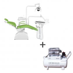Paquete Unidad Dental Semieléctrica Orion SE Zedent + Compresor Dental 1 Hp
