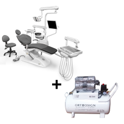 Paquete Unidad Dental Luxor CF Equipada Peymar + Compresor Dental 1 Hp