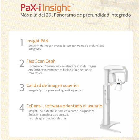 Rayos X Digital Vatech Pax-i Insight SC Panorámico y Lateral de Cráneo