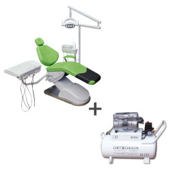 Paquete Unidad Dental Eléctrica Strongest 2023 Rojas Dent + Compresor Dental 1Hp