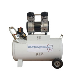 Compresor Dental 2Hp 90 Litros Libre de Aceite Compresores de Occidente