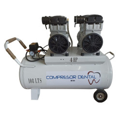 Compresor Dental 4Hp 108 Litros Libre de Aceite Compresores de Occidente