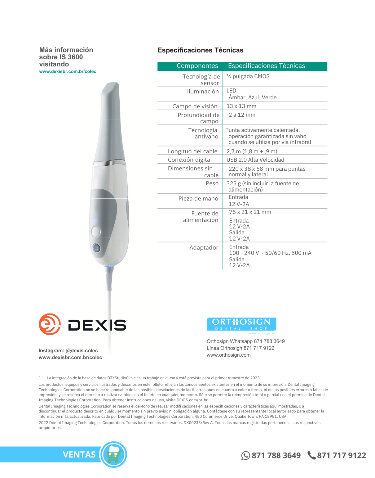 Catálogo Escáner Intraoral IS 3600 - Dexis - Página 8