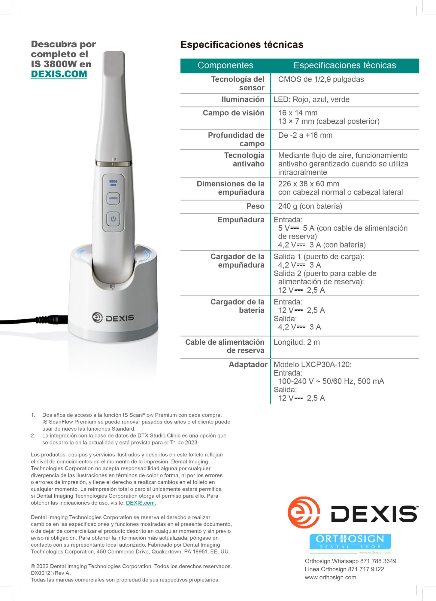 Catálogo Escáner Intraoral IS 3800 - Dexis - Página 12