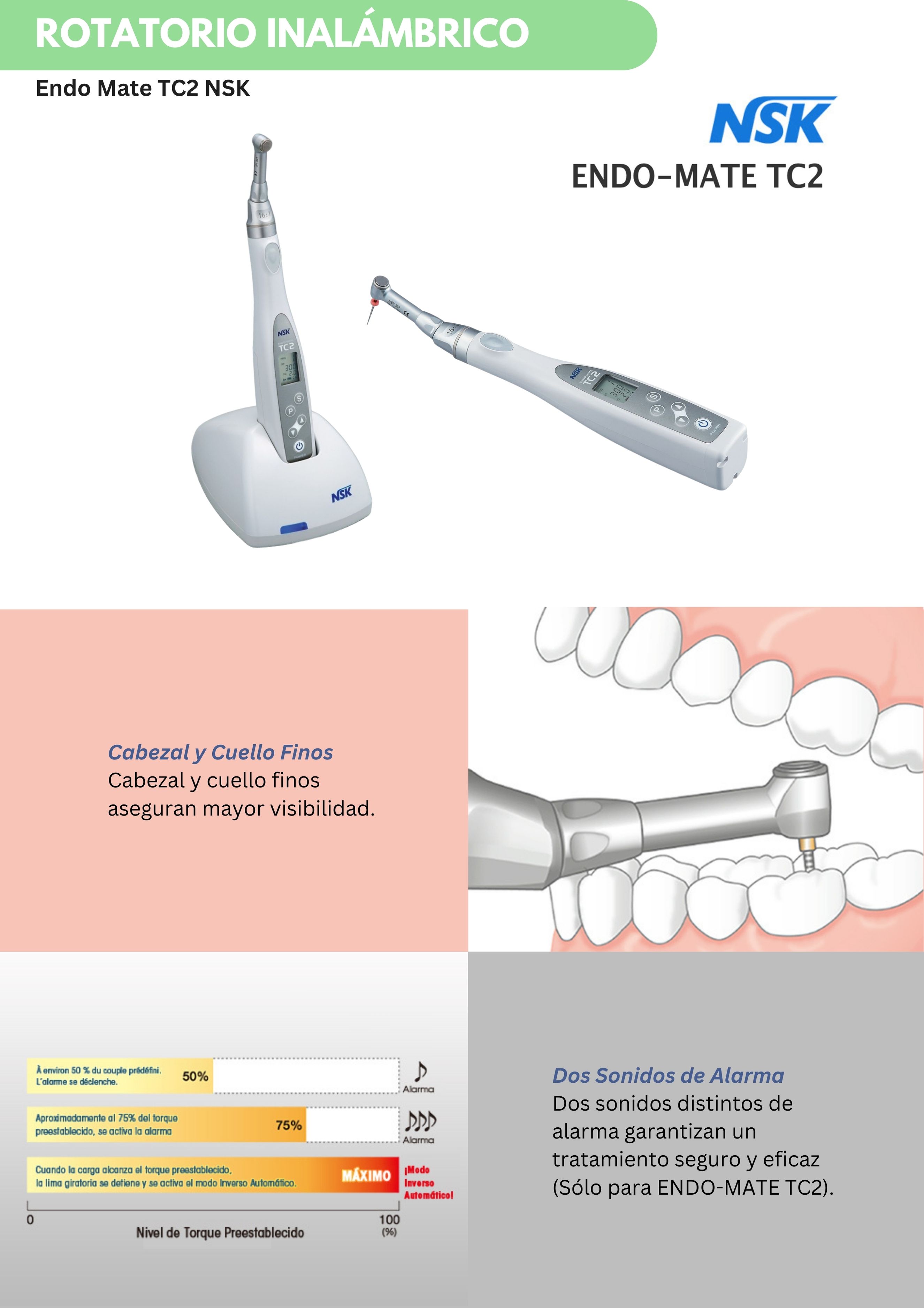 Rotatorio Inalámbrico Endo Mate TC2 NSK Orthosgin