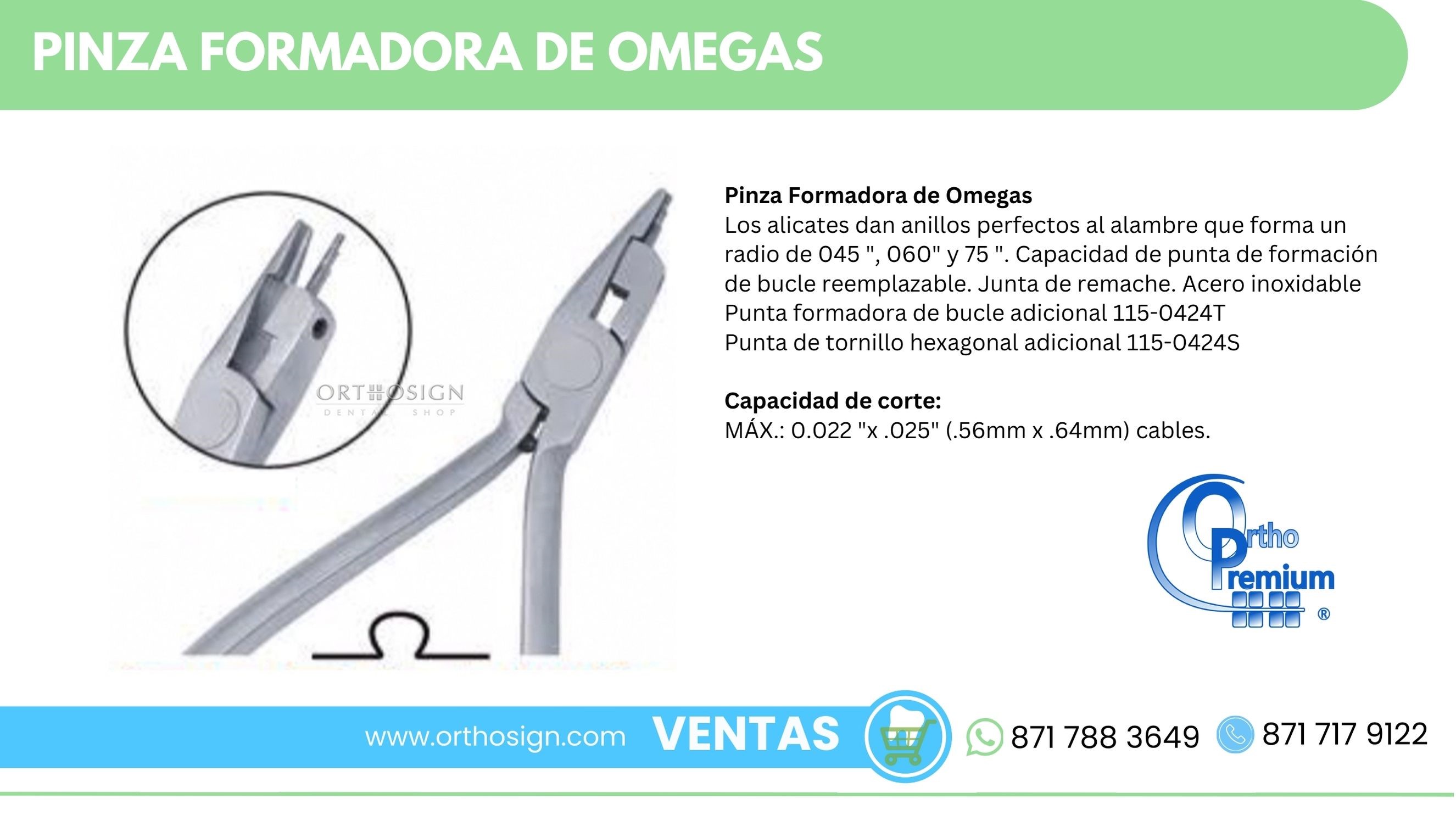 Pinza Formadora de Omegas Ortho Premium ORTHOSIGN