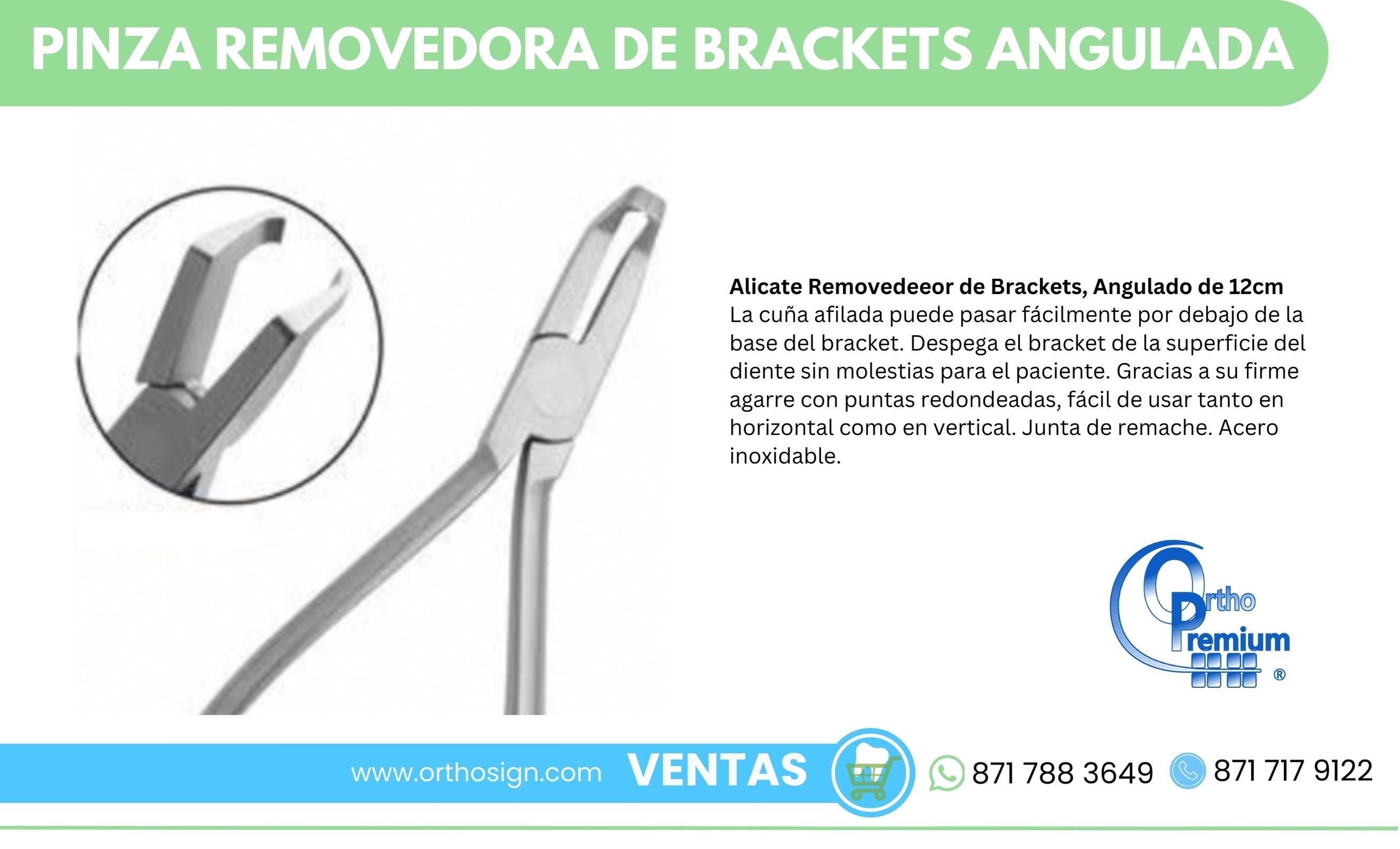 Pinza Removedora de Brackets angulada Ortho Premium ORTHOSIGN