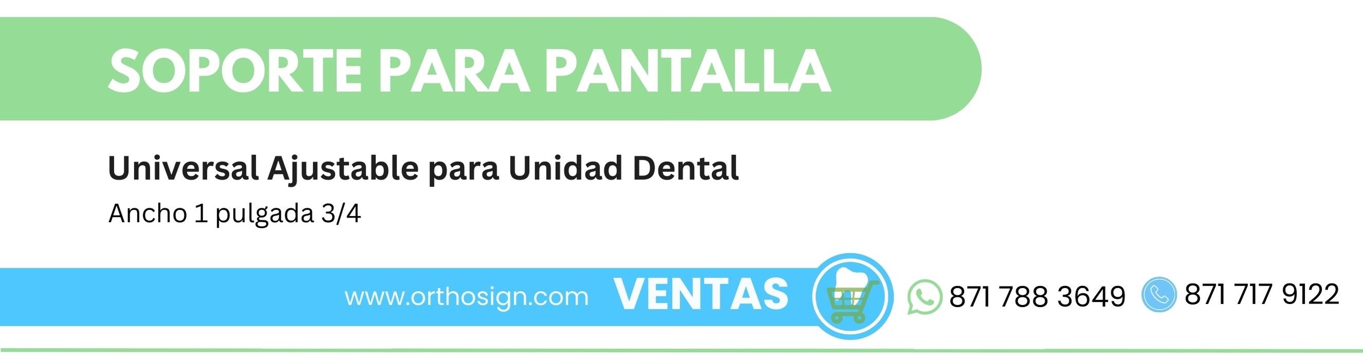 Soporte para pantalla Universal Ajustable para Unidad Dental. Orthosign