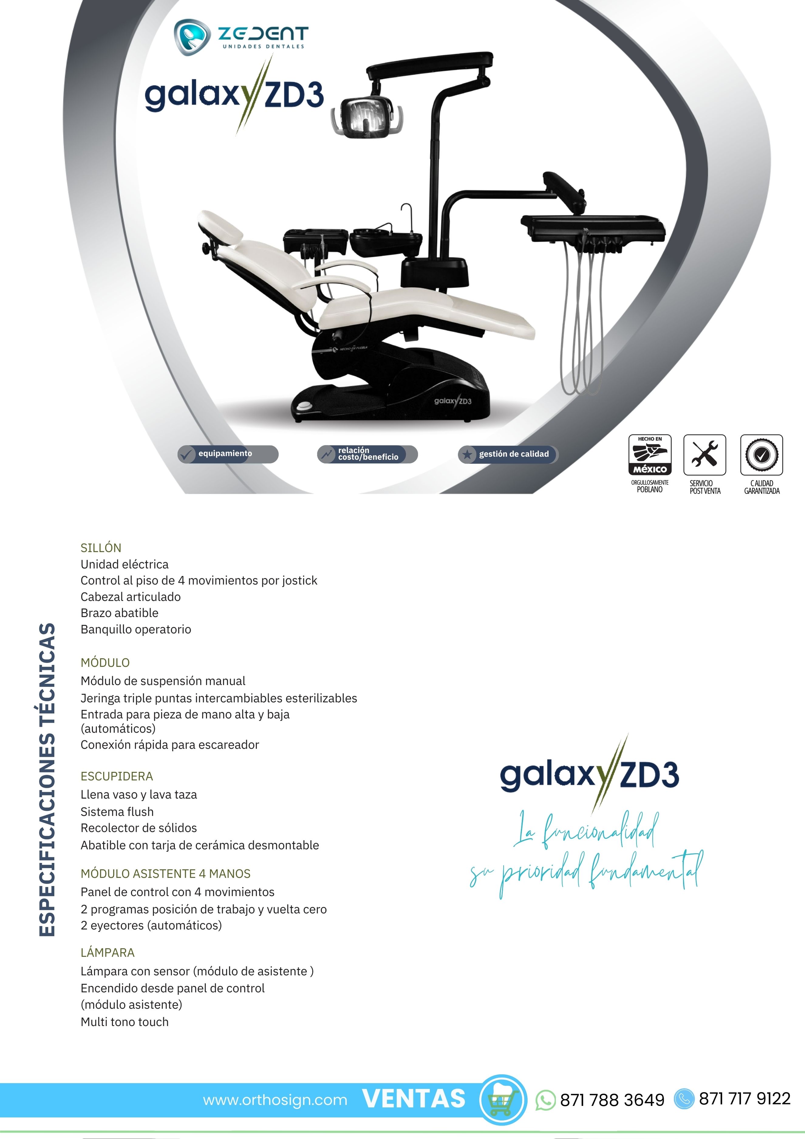 Unidad Dental Galaxy Zd3 - ZedentCatálogo  Productos Orthosign