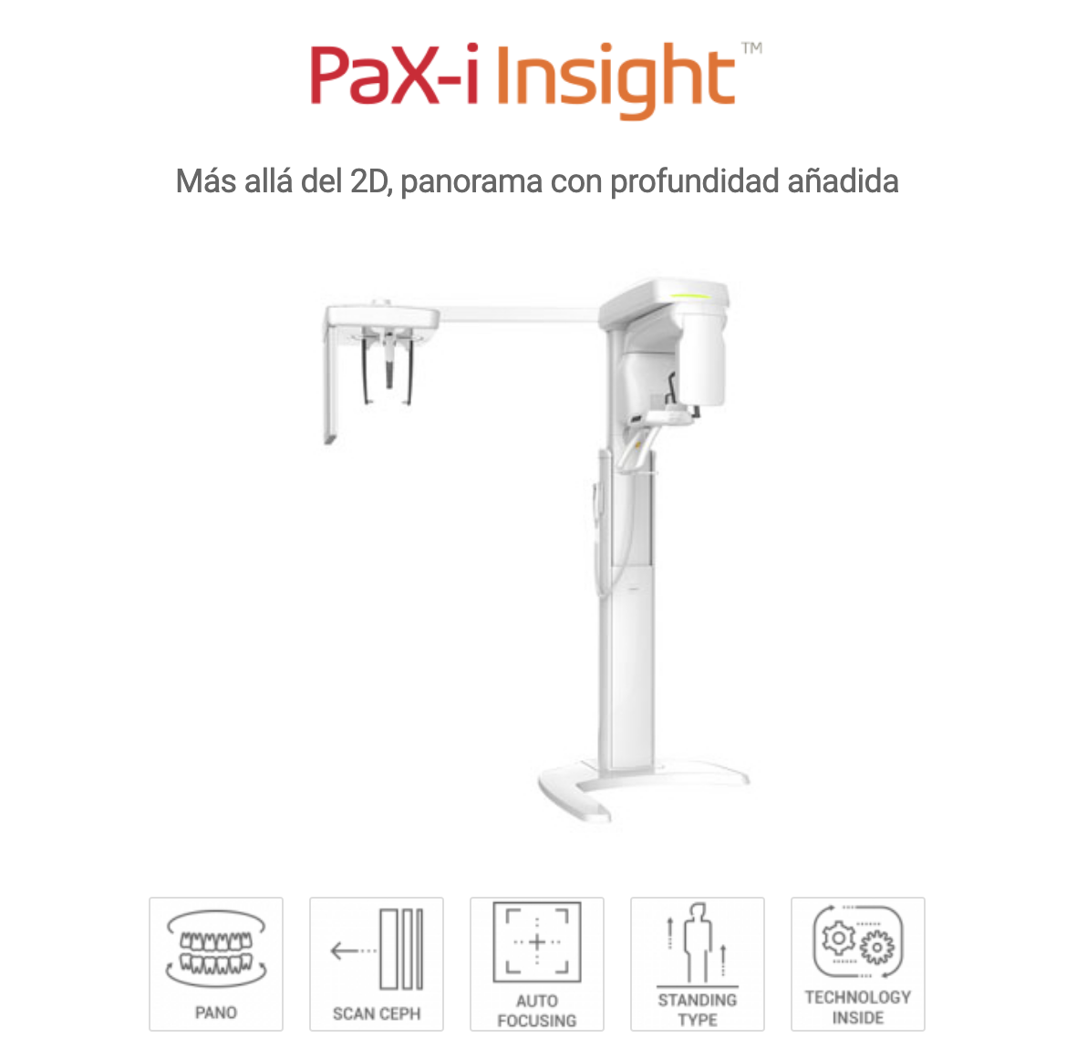 Rayos X Digital Vatech Pax i Insight RC Panorámico y Lateral de Cráneo